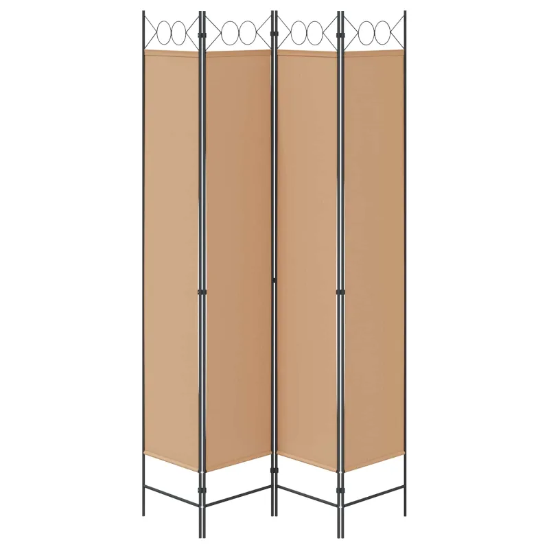4-skydelis kambario skirstytuvas Smėlio 160 x 220 cm Audinys