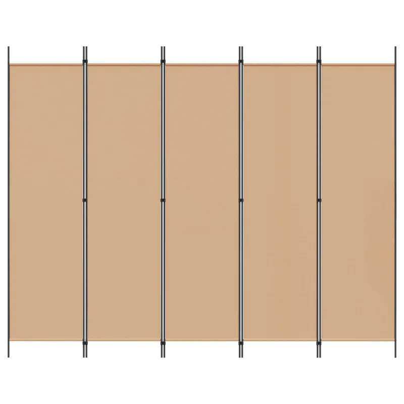 5-Panelis kambario skydas Smėlio 250 x 200 cm Audinys