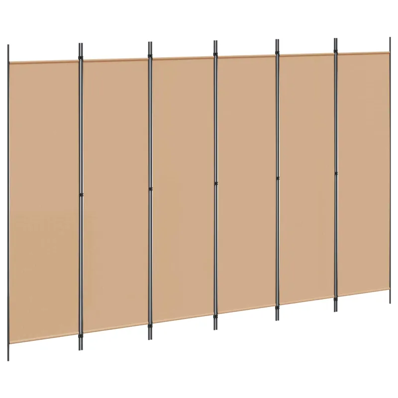 6-skydelio kambario pertvara Smėlio 300 x 200 cm Audinys