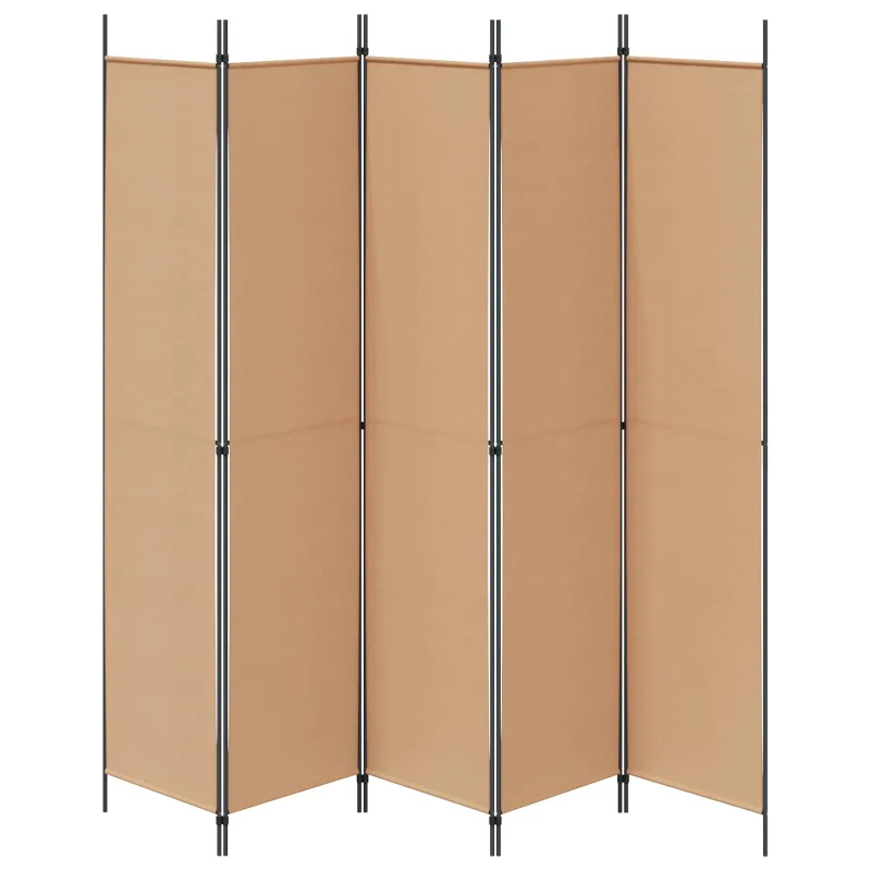 5-Panelis kambario skydas Smėlio 250 x 220 cm Audinys