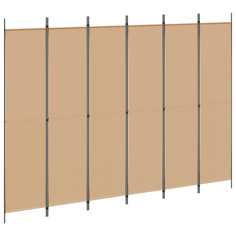 6-skydelio kambario pertvara Smėlio 300 x 220 cm Audinys