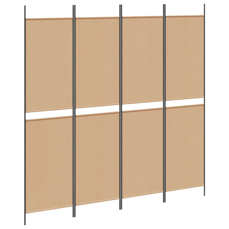 4-skydelis kambario skirstytuvas Smėlio 200 x 200 cm Audinys