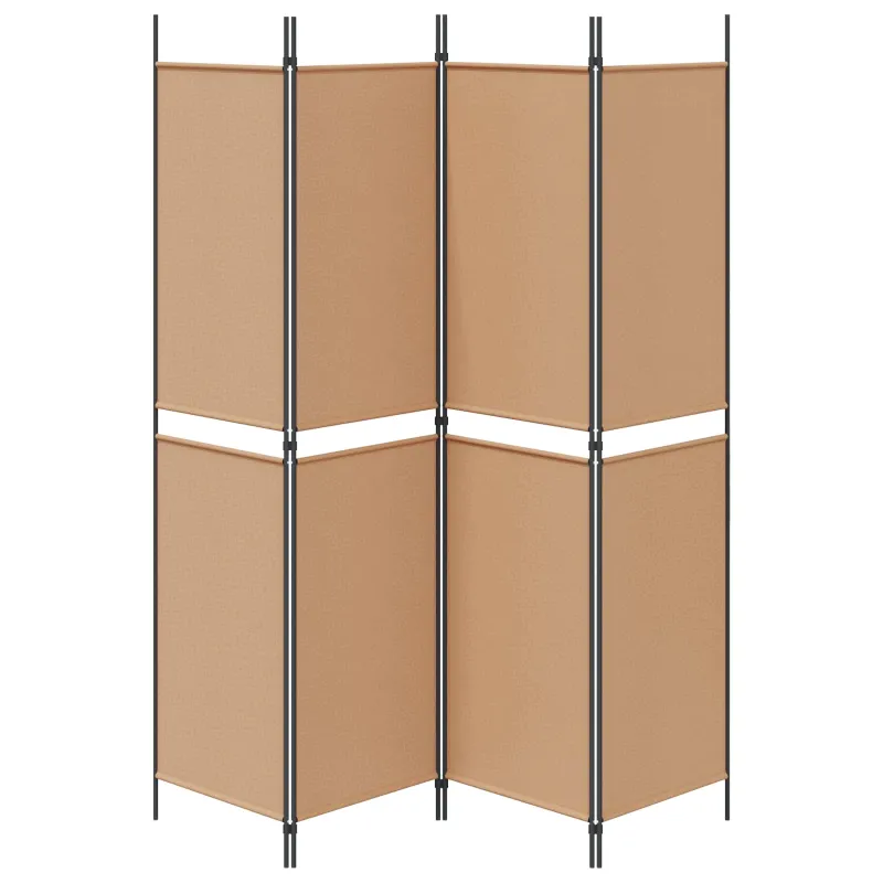 4-skydelis kambario skirstytuvas Smėlio 200 x 200 cm Audinys