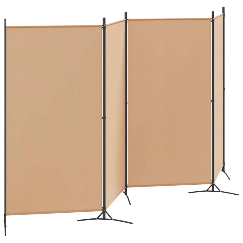 4-skydelis kambario skirstytuvas Smėlio 346 x 180 cm Audinys