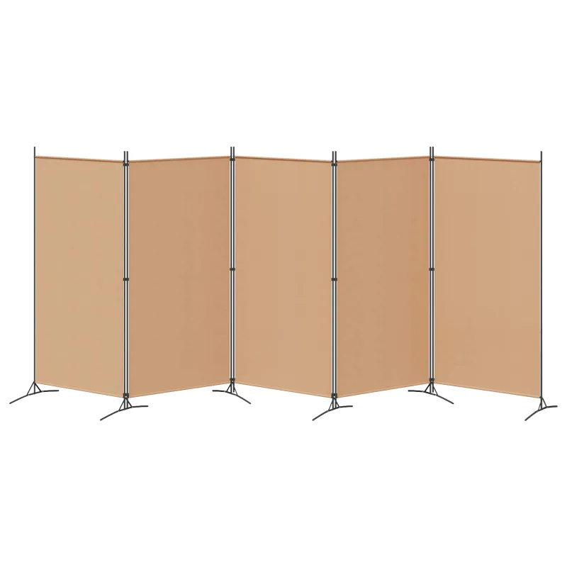 5-Panelis kambario skydas Smėlio 433 x 180 cm Audinys