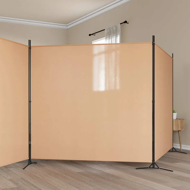 4-skydelis kambario skirstytuvas Smėlio 698 x 180 cm Audinys