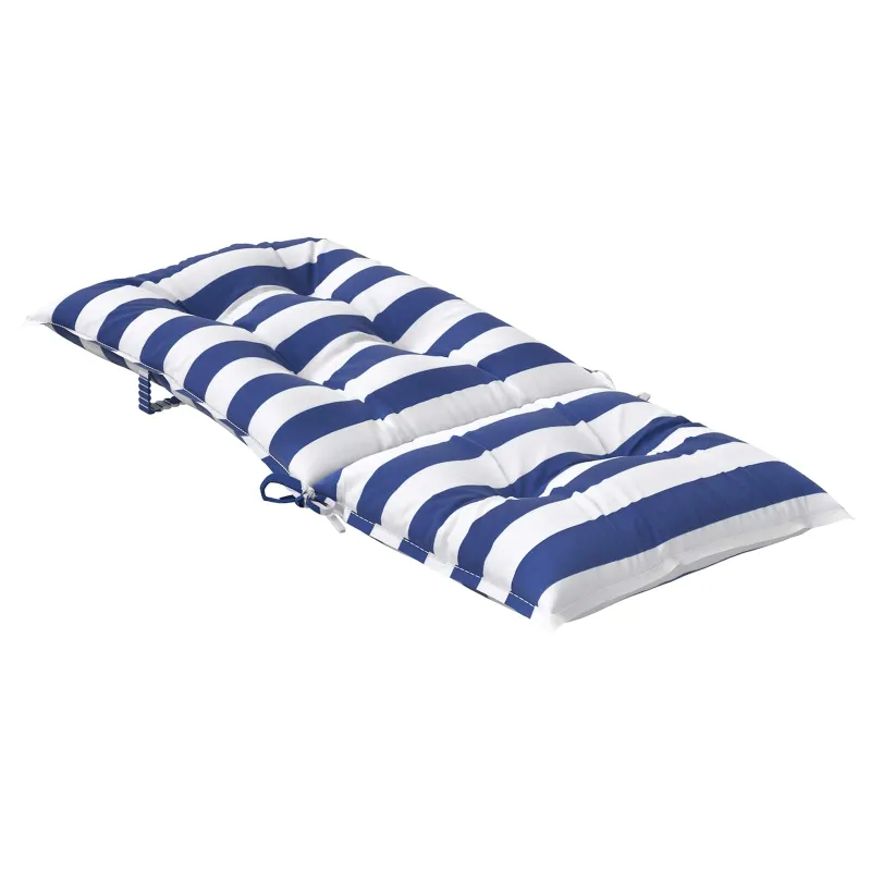 Lauko pagalvė 6 pcs Mėlyna ir balta 120 x 50 x 7 cm Audinys