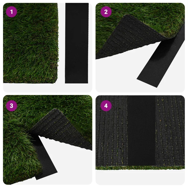 Dirbtinio žolės juosta su klijais Juoda 5 cm x 20 m
