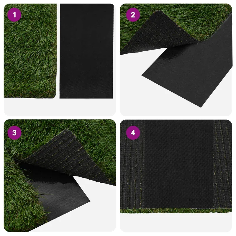 Dirbtinio žolės juosta su klijais Juoda 15 cm x 20 m
