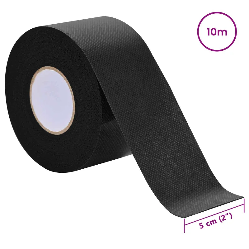 Dirbtinio žolės juosta su klijais Juoda 5 cm x 10 m