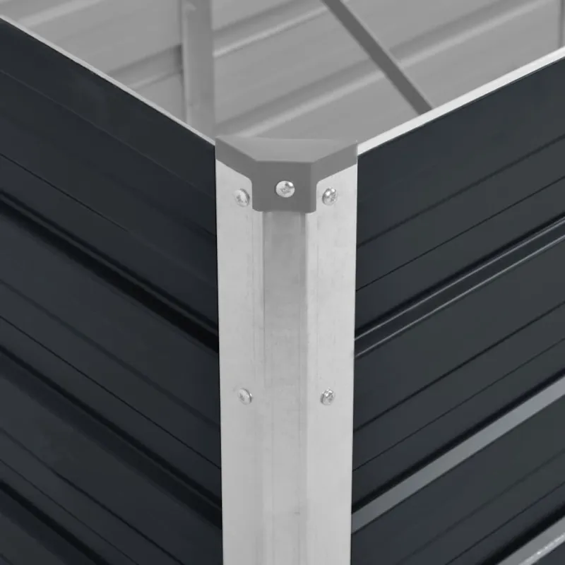 Sodo lovelis, antracito, 320x80x77cm, plienas, aukštas