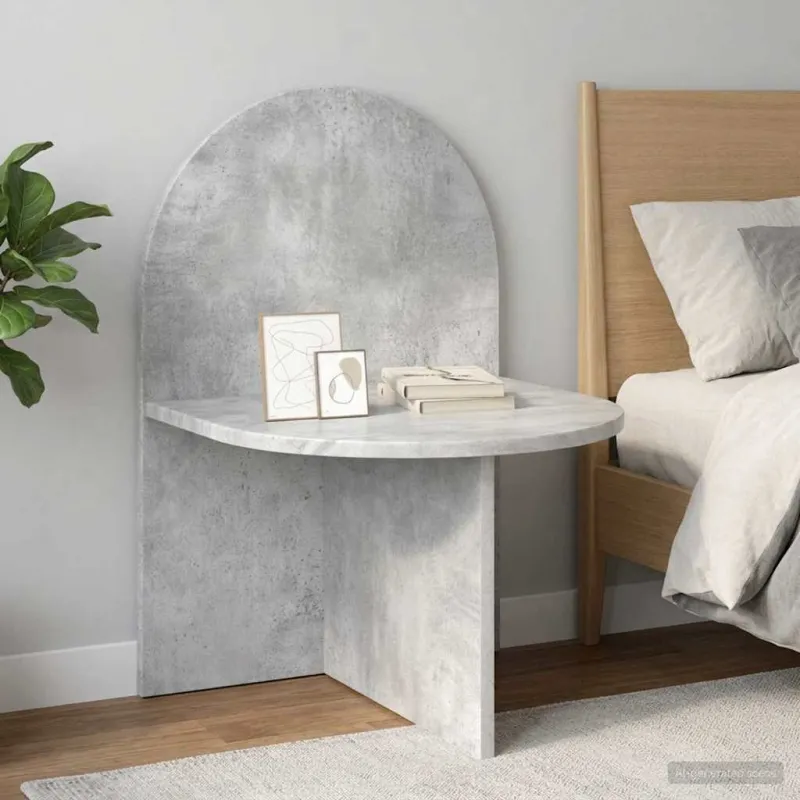 Naktinis staliukas 2 pcs Betono pilka 48 x 49 x 65 cm