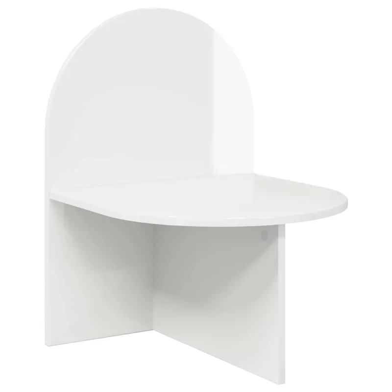 Naktinis staliukas 2 pcs Itin blizgi balta 48 x 49 x 65 cm
