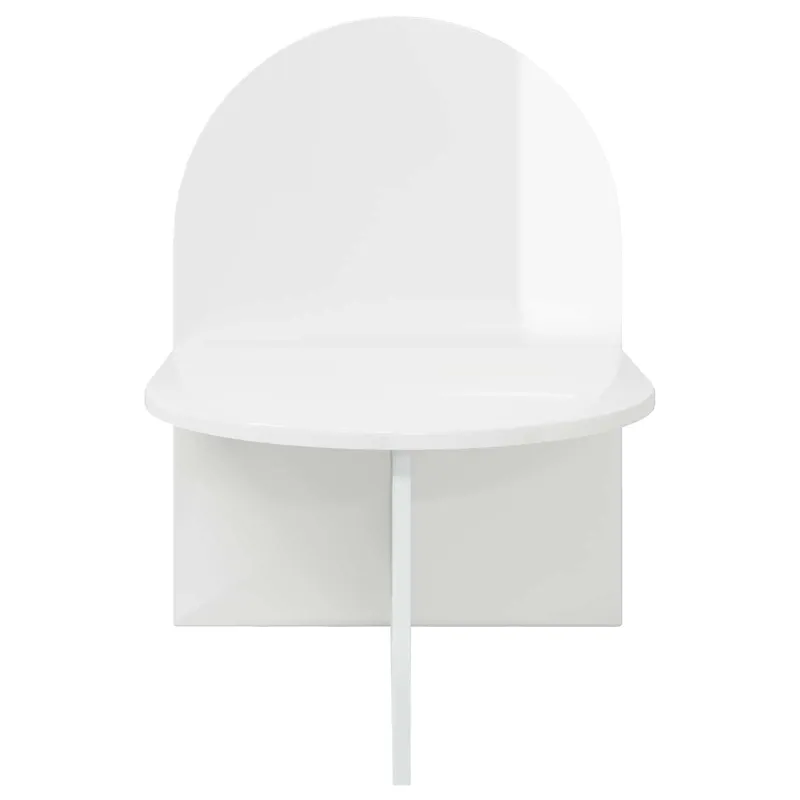 Naktinis staliukas 2 pcs Itin blizgi balta 48 x 49 x 65 cm