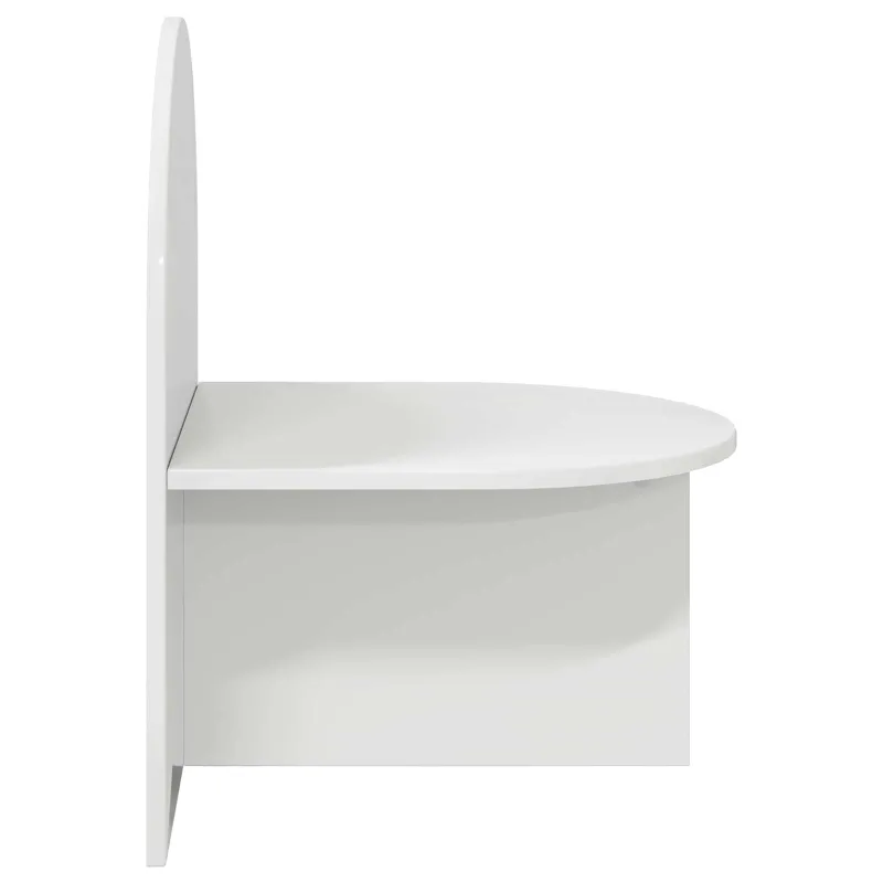 Naktinis staliukas 2 pcs Itin blizgi balta 48 x 49 x 65 cm