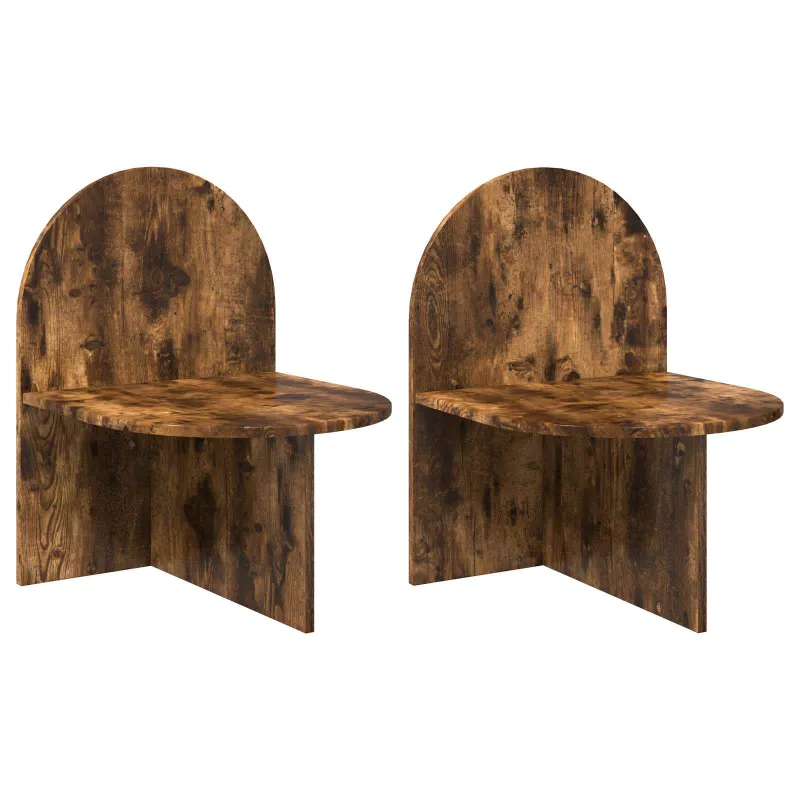 Naktinis staliukas 2 pcs Dūminio ąžuolo 48 x 49 x 65 cm