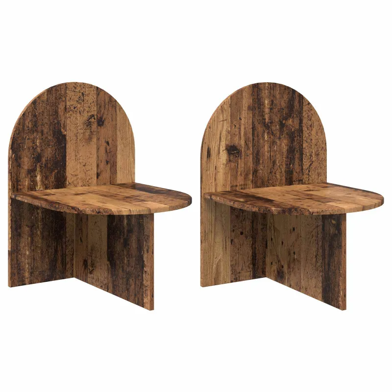 Naktinis staliukas 2 pcs Sendintos medienos 48 x 49 x 65 cm