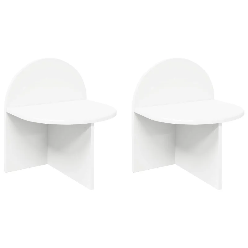 Naktinis staliukas 2 pcs Balta 40 x 35,5 x 45,5 cm