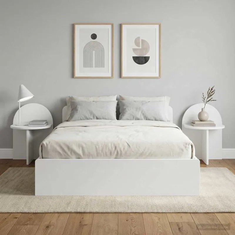 Naktinis staliukas 2 pcs Balta 40 x 35,5 x 45,5 cm