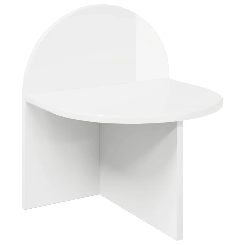 Naktinis staliukas Itin blizgi balta 40 x 35,5 x 45,5 cm