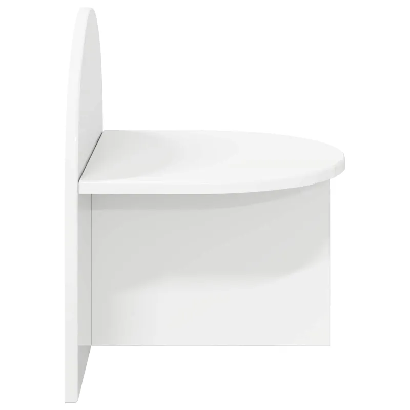 Naktinis staliukas 2 pcs Itin blizgi balta 40 x 35,5 x 45,5 cm