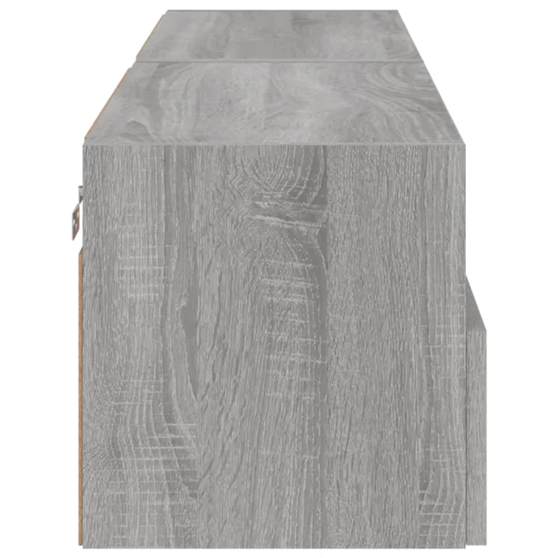 Sieninės TV spintelės, 2vnt., pilkos, 60x30x30cm, mediena