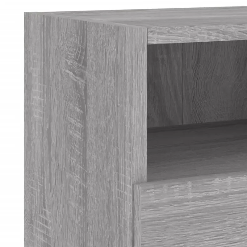 Sieninės TV spintelės, 2vnt., pilkos, 60x30x30cm, mediena