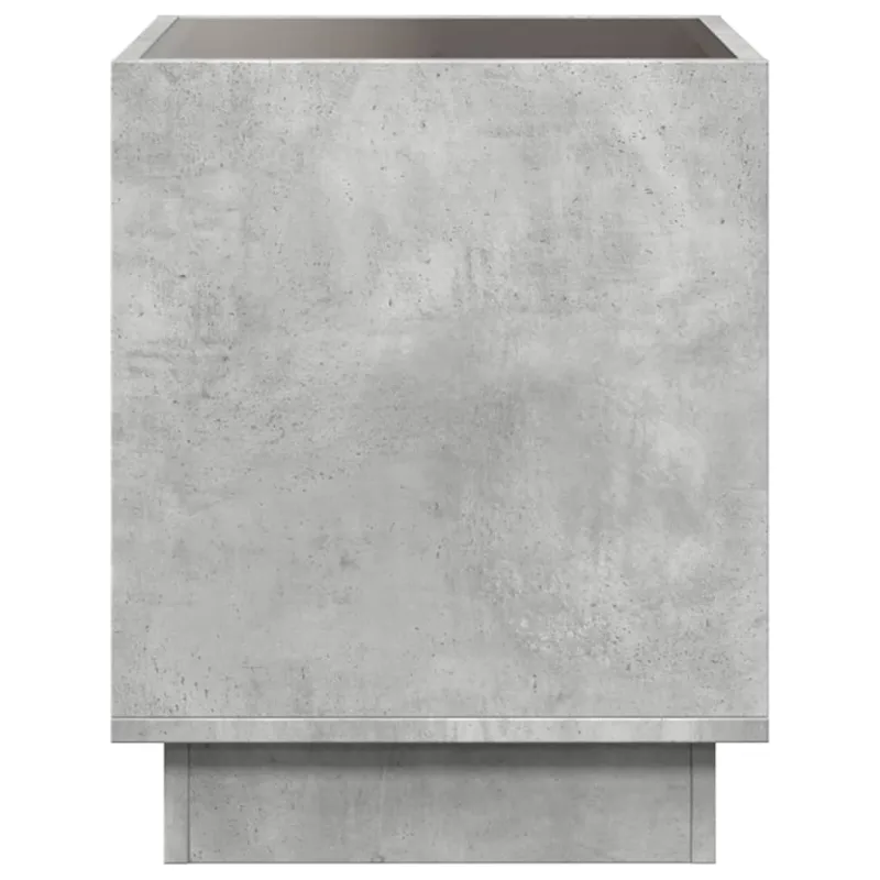 Kavos staliukas su Infinity LED lemputėmis, betono, 40x40x50cm