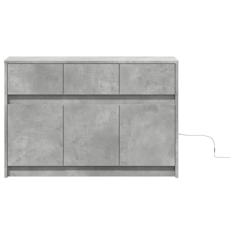 Televizoriaus spintelė su LED, betono, 91x34x61cm, mediena