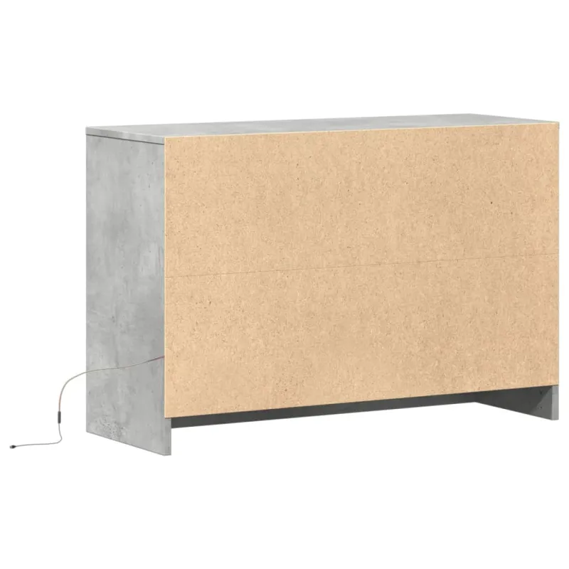 Televizoriaus spintelė su LED, betono, 91x34x61cm, mediena
