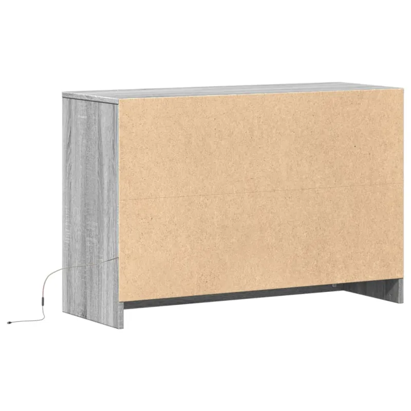 Televizoriaus spintelė su LED, pilka, 91x34x61cm, mediena