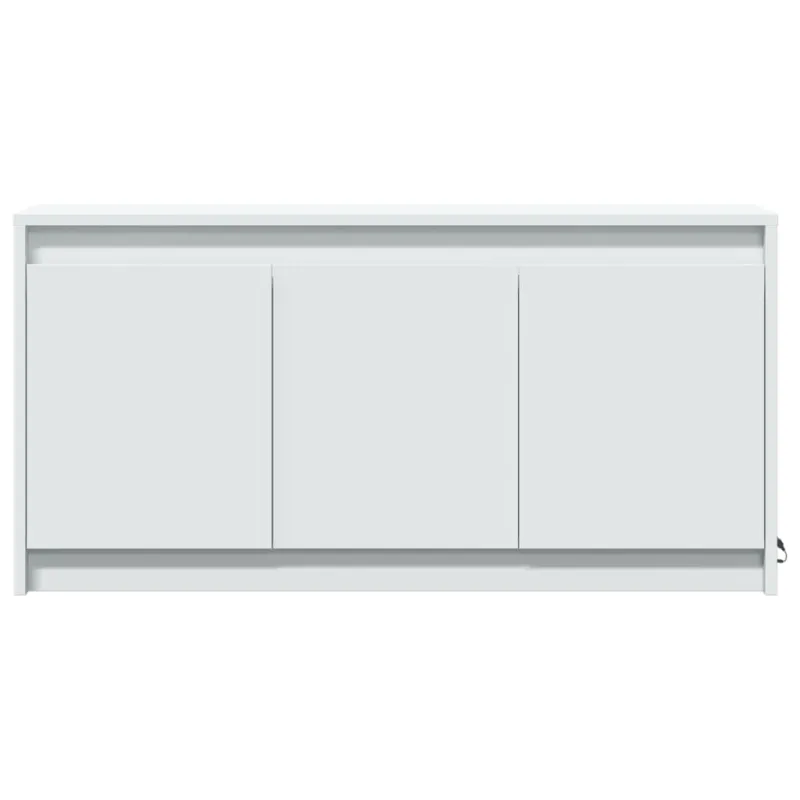 Televizoriaus spintelė su LED, balta, 100x34x50cm, mediena