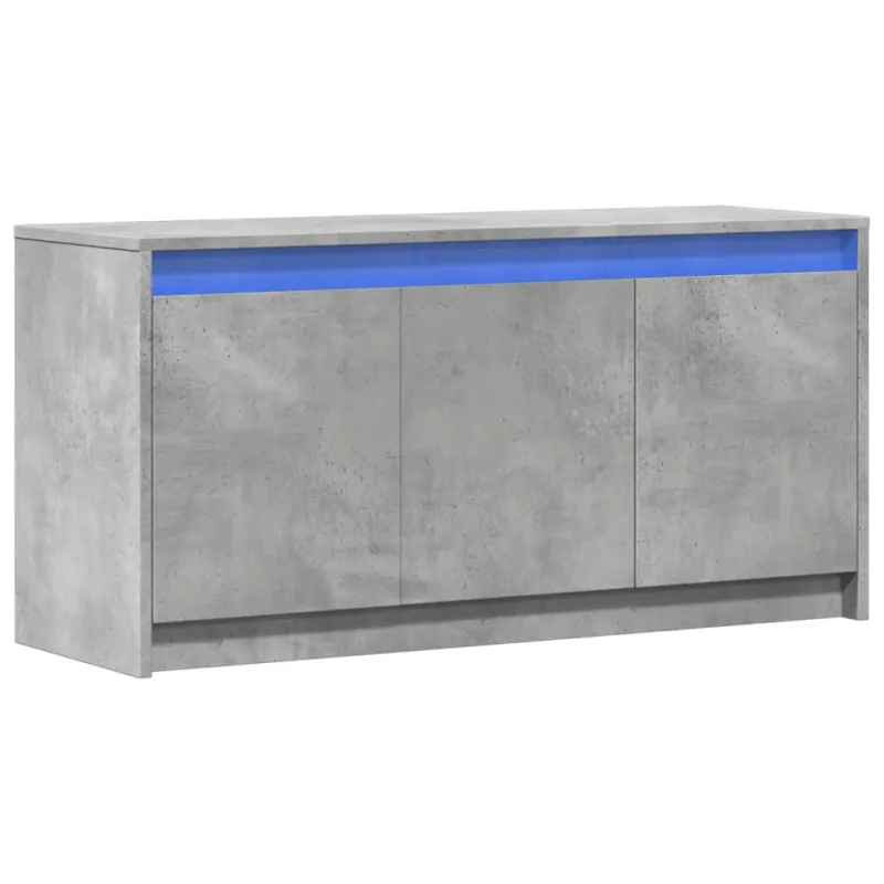 Televizoriaus spintelė su LED, betono, 100x34x50cm, mediena