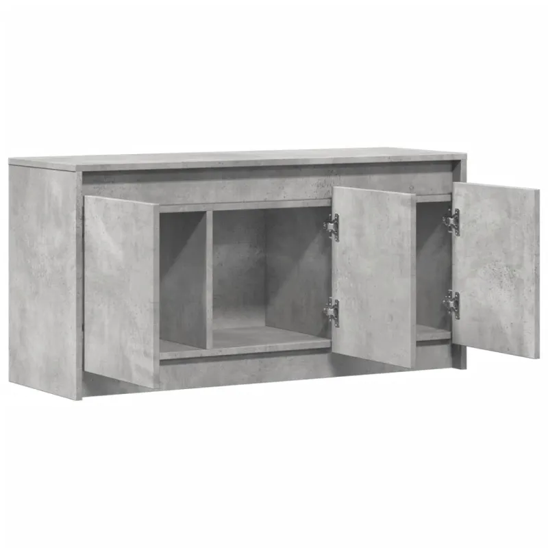 Televizoriaus spintelė su LED, betono, 100x34x50cm, mediena