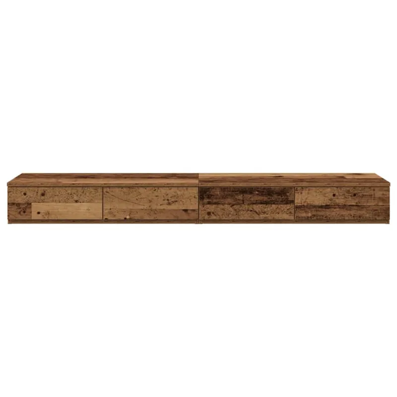 Lovos stalčiai su stalčių Senas medis 140 x 36,5 x 16,5 cm