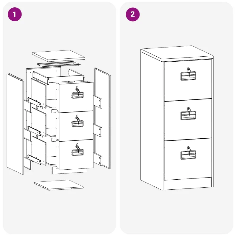 Bylų spinta su stalčių Garučių geltona 44 x 50 x 106.5 cm