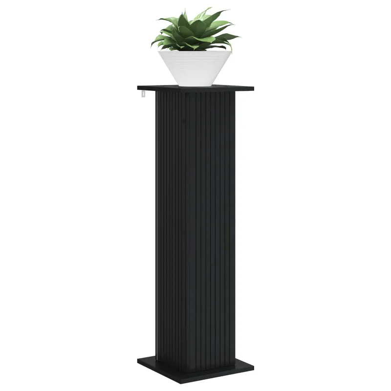 Augalų stovas 2 pcs Juoda 30,5 x 30 x 100,5 cm Apdirbta mediena