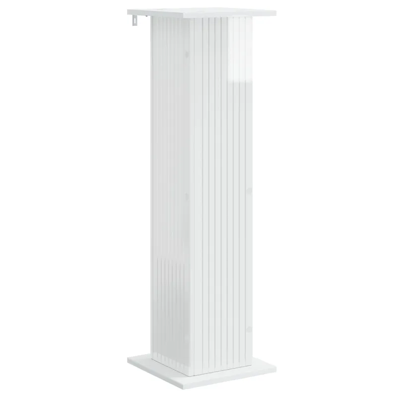Augalų stovas 2 pcs Itin blizgi balta 30,5 x 30 x 100,5 cm