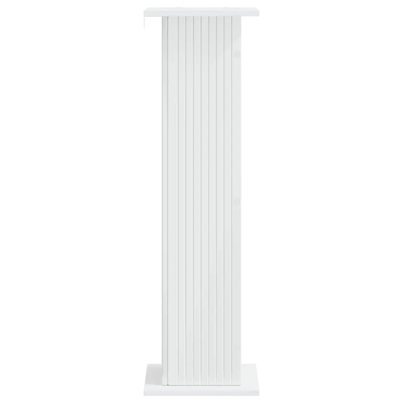 Augalų stovas 2 pcs Itin blizgi balta 30,5 x 30 x 100,5 cm