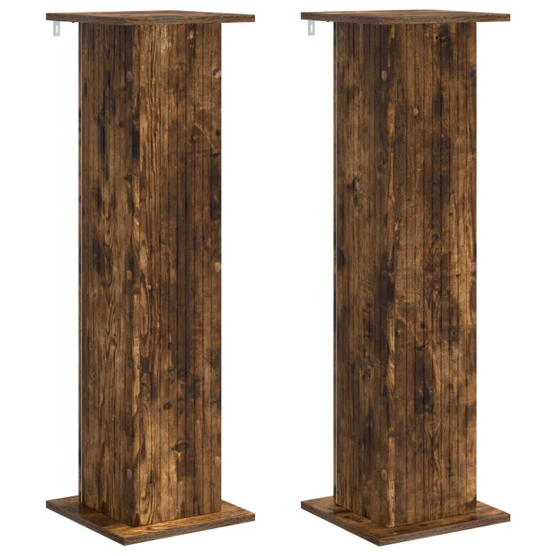 Augalų stovas 2 pcs Dūminio ąžuolo 30,5 x 30 x 100,5 cm