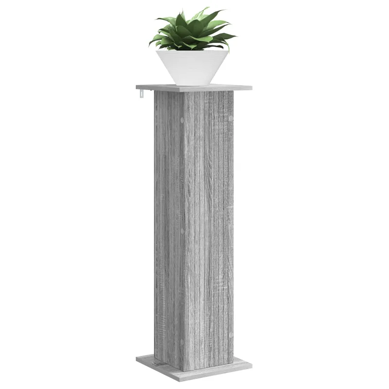 Augalų stovas 2 pcs Pilka sonoma ąžuolo 30,5 x 30 x 100,5 cm