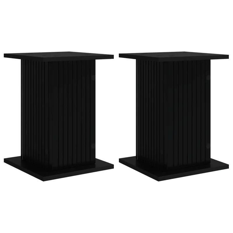 Augalų stovas 2 pcs Juoda 30,5 x 30 x 43 cm Apdirbta mediena