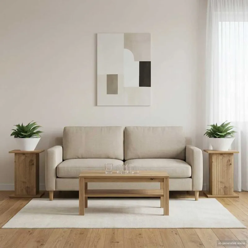 Augalų stovas 2 pcs Artisano ąžuolo 30,5 x 30 x 43 cm