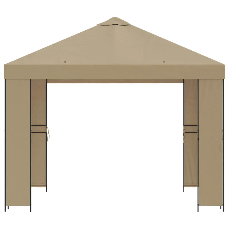 Pavėsinė 3 x 3 m Smėlio Poliesteris ir plienas 190 gsm