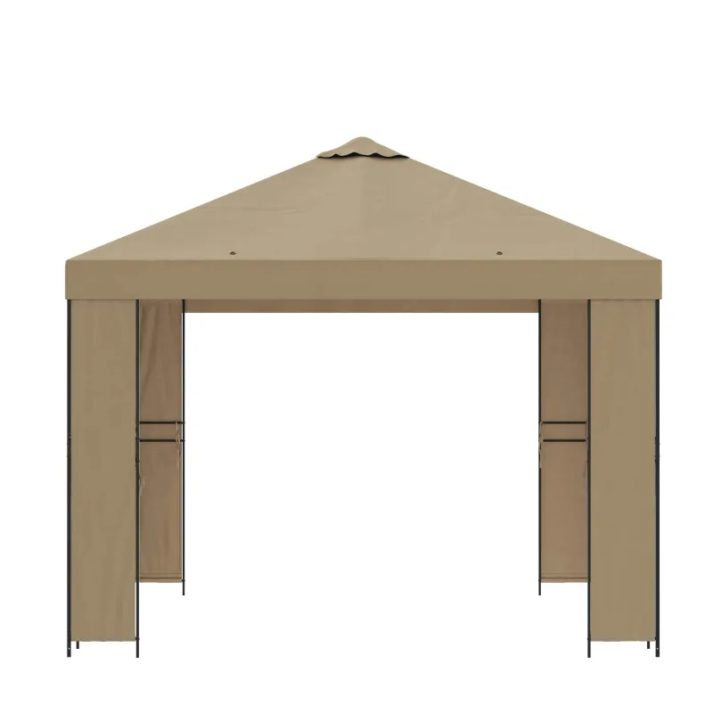 Pavėsinė 3 x 3 m Smėlio Poliesteris ir plienas 190 gsm