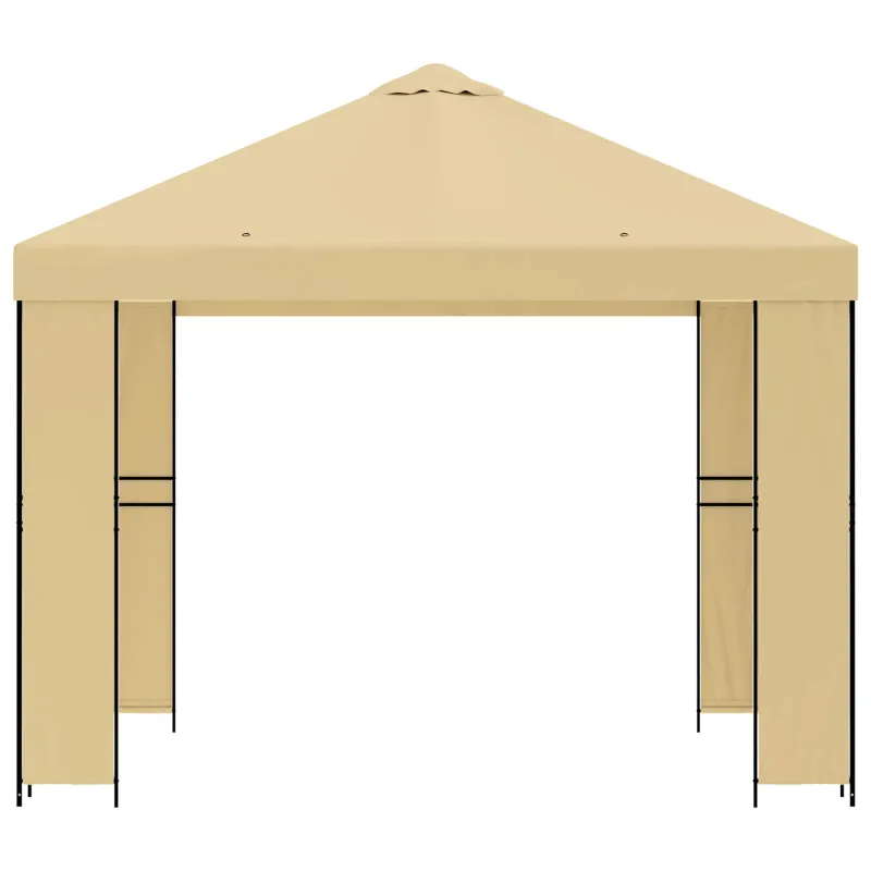 Pavėsinė 3 x 3 m Kreminė Poliesteris ir plienas 190 gsm