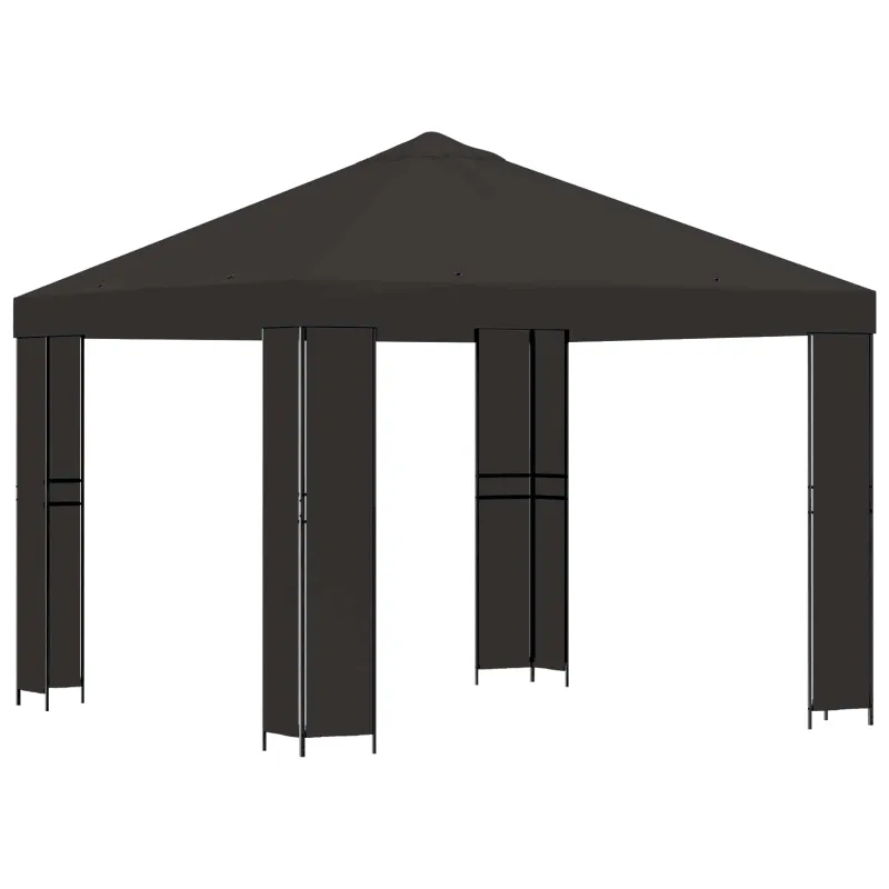Pavėsinė 3 x 3 m Antracito Poliesteris ir plienas 190 gsm