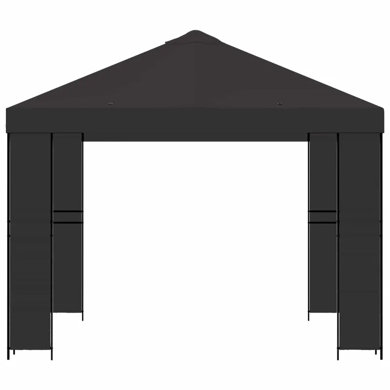 Pavėsinė 3 x 3 m Antracito Poliesteris ir plienas 190 gsm
