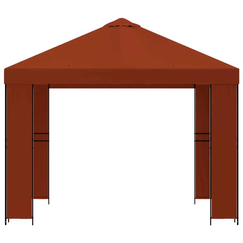 Pavėsinė 3 x 3 m Terakotos Poliesteris ir plienas 190 gsm