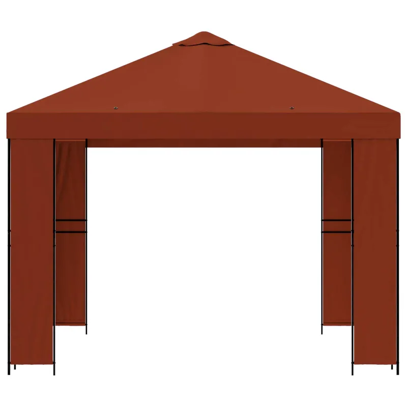Pavėsinė 3 x 3 m Terakotos Poliesteris ir plienas 190 gsm